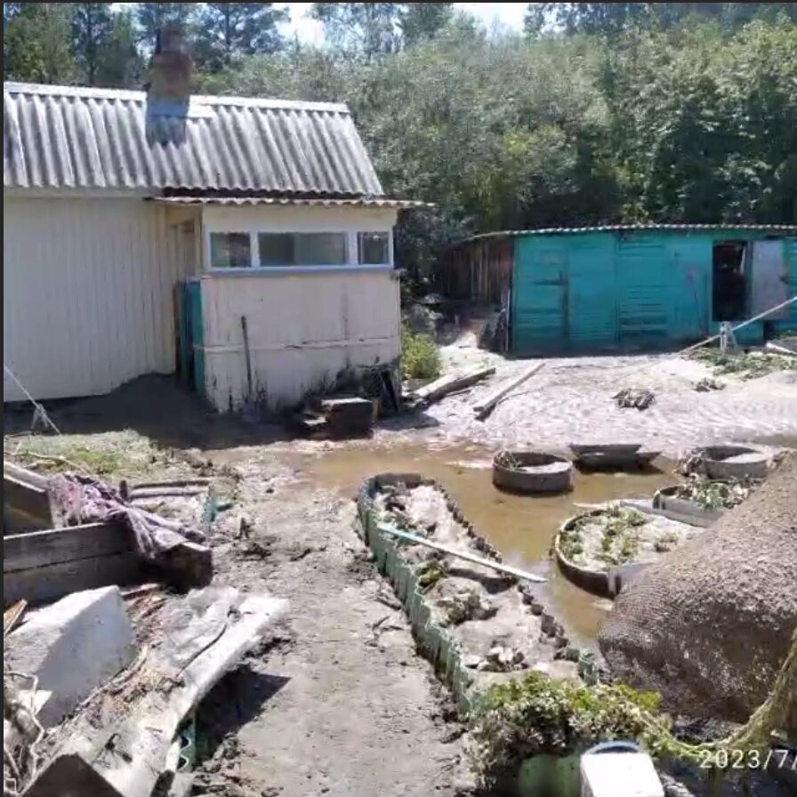 Последствия наводнения в СНТ "Ясная поляна" Фото: Жительница СНТ "Ясная поляна" Наталья Сапожникова