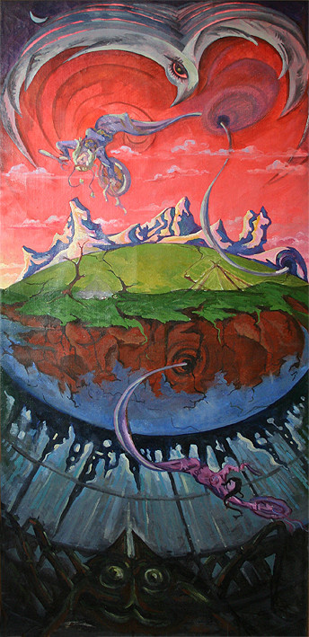 Работа «Драма миров», художник Леонид Лар, 1992 год.