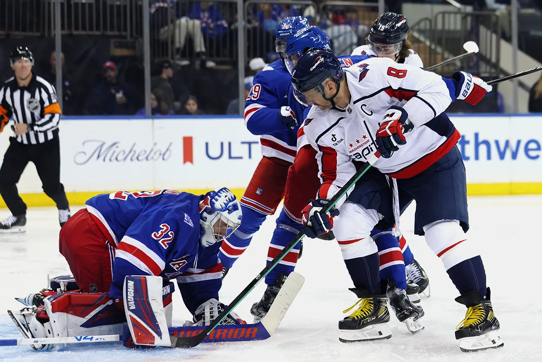 Александр Овечкин в матче с "Рейнджерс". Фото: НХЛ