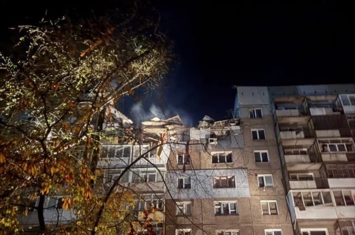    Появились кадры с места взрыва газа в девятиэтажке в Алчевске