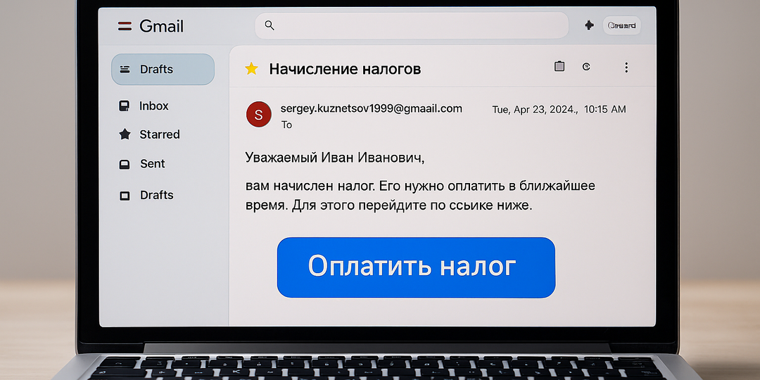 Мошенники рассылают фейковые сообщения из налоговой
