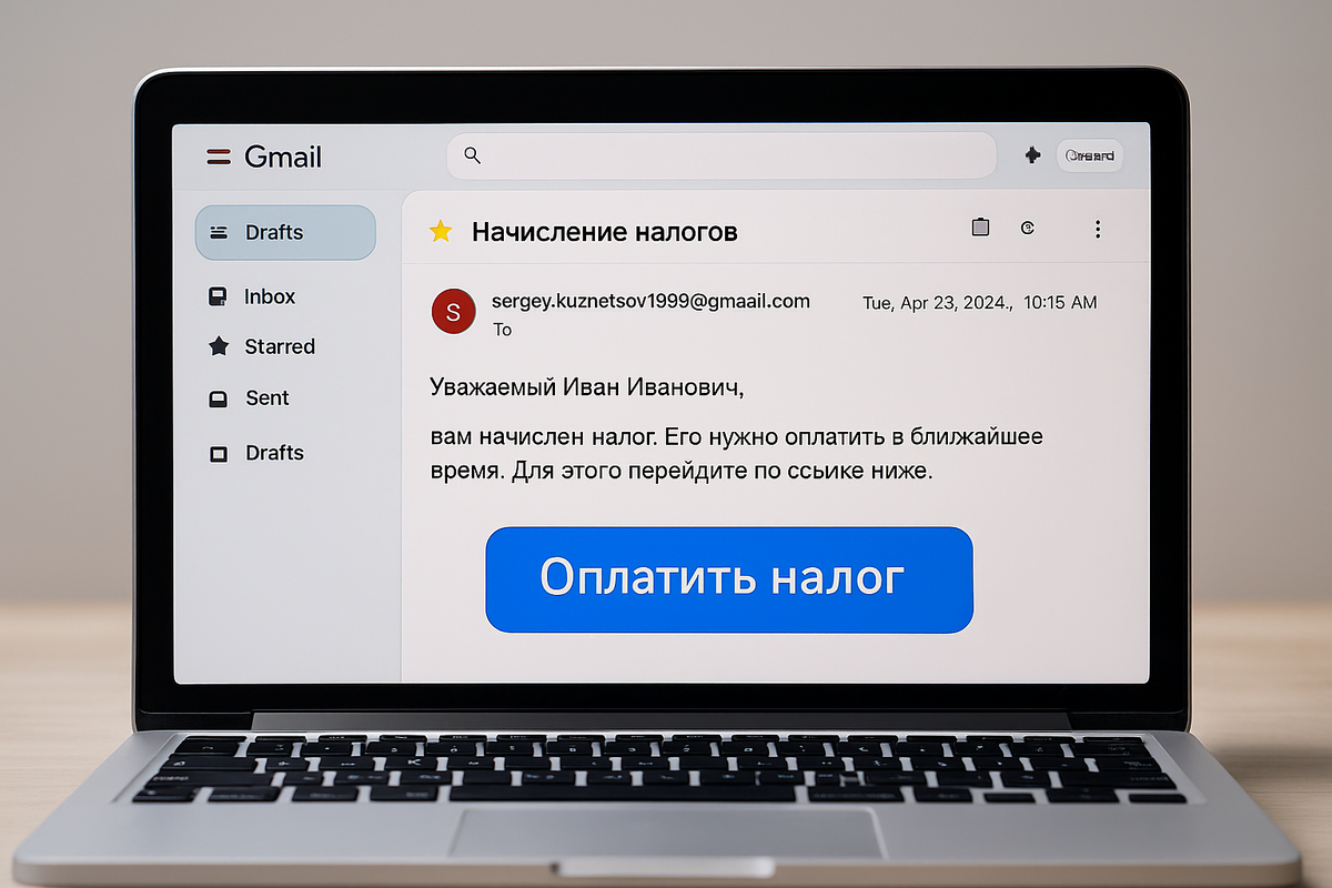Мошенники рассылают фейковые сообщения из налоговой
