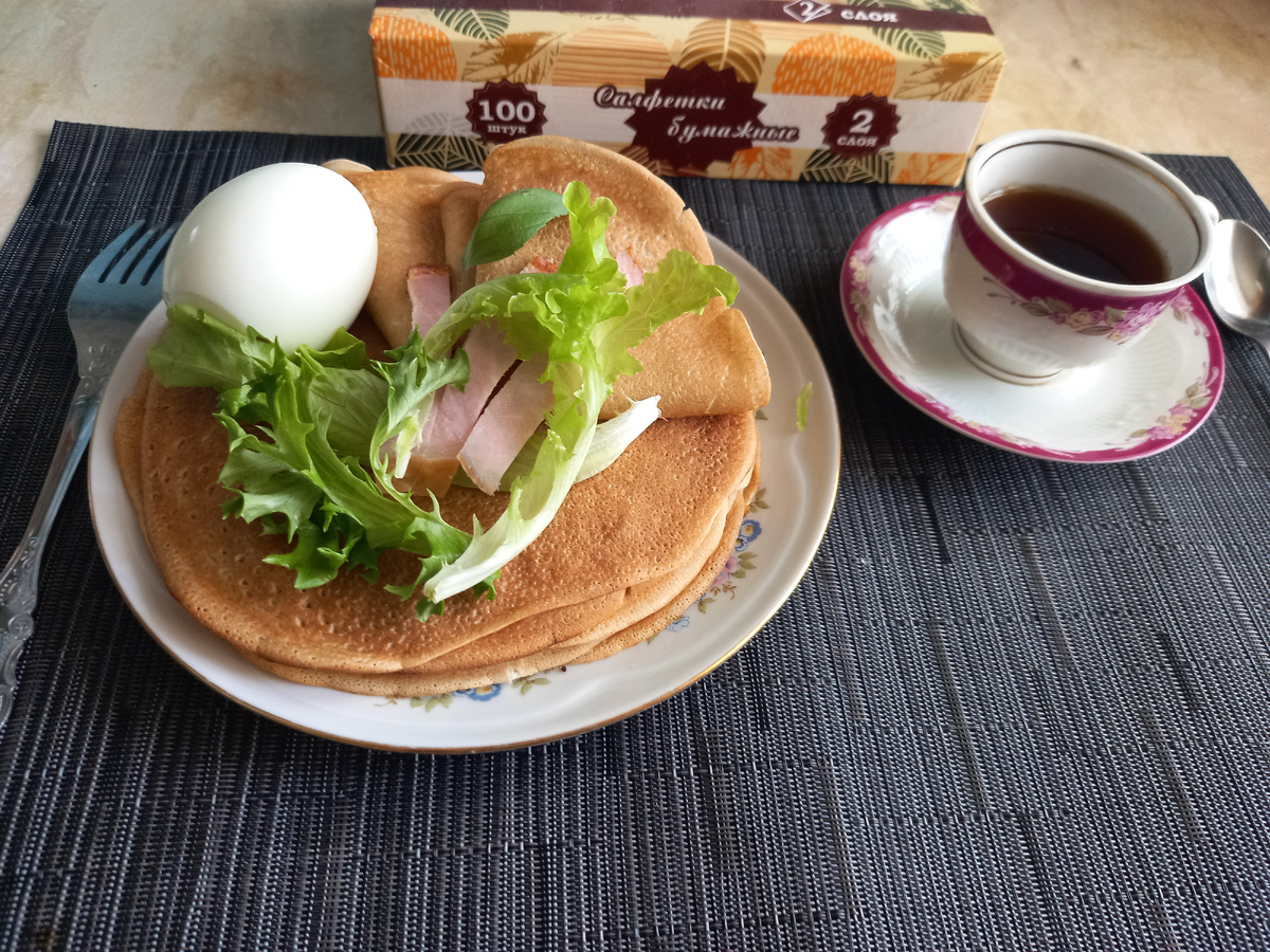 Не очень европейский завтрак. Зато вкусный!