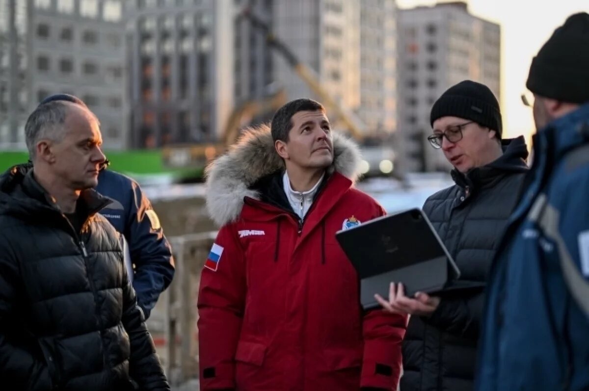    Дмитрий Артюхов проинспектировал ключевые строящиеся объекты Салехарда