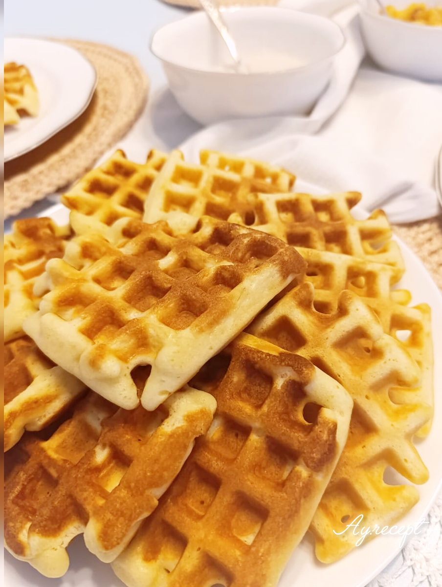 Хрустящие и воздушные венские вафли.