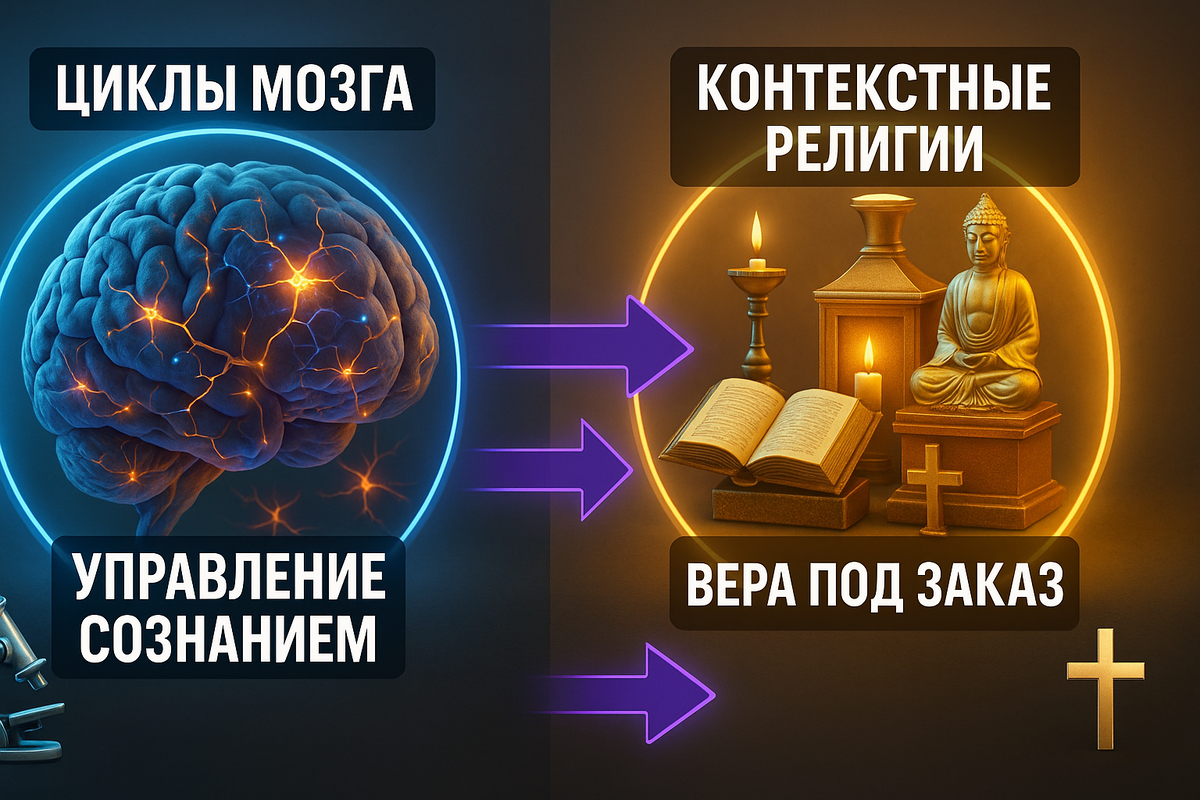 Нейроучёные открыли циклы мозга — и Пелевин уже написал про контекстные религии на их основе