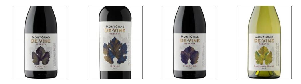 Некоторые вина линейки с разными листочками