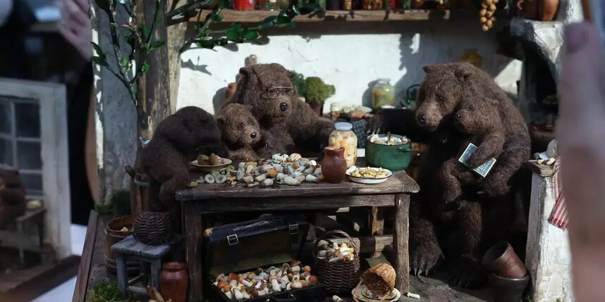    На выставке были представлены не только куклы, но и игрушечные животныеЕлена Купцова