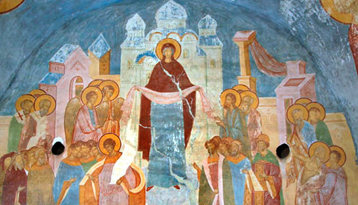 Покров Богородицы (Дионисий, 1502 год, роспись собора Рождества Богородицы Ферапонтова монастыря). Фото: wikipedia.org