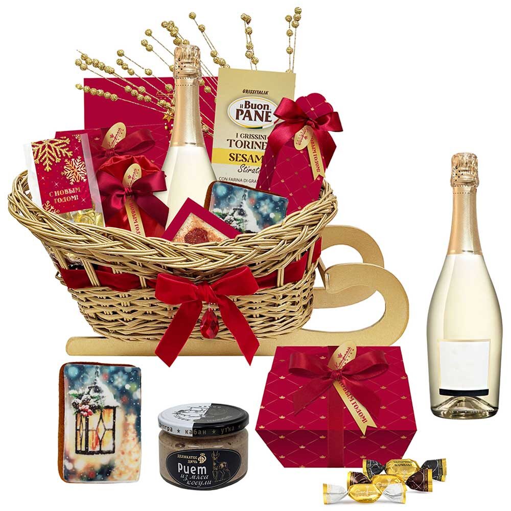 Наборы из конфет, марципана, драже на Новый год 2026