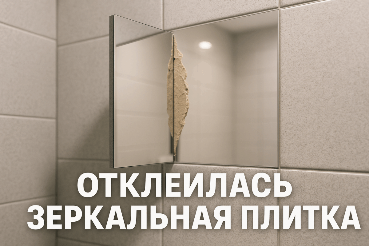    Отклеилась зеркальная плитка от стены — как приклеить обратно Михаил Юрьевич