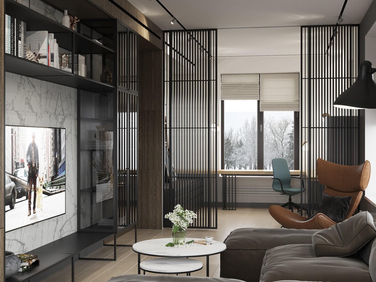 Один из примеров наших работ — реализованный дизайн-проект для дома в «Охта Парке»