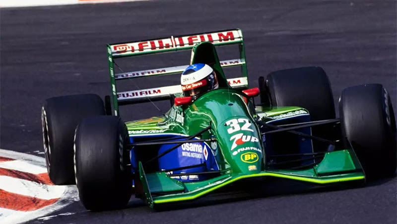 Михаэль Шумахер на Болиде команды Jordan 1991 год.