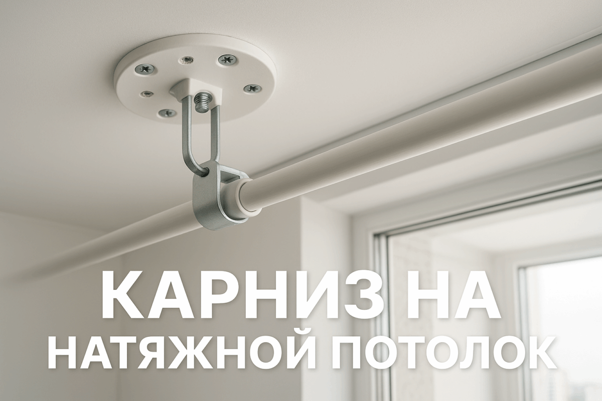    Как установить карниз для штор на натяжной потолок Михаил Юрьевич