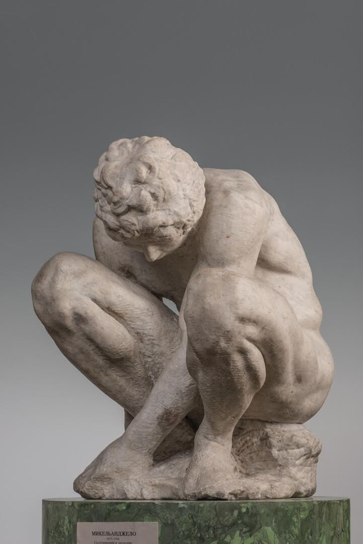 Скорчившийся мальчик. Ок. 1530–1534. Микеланджело Буонарроти