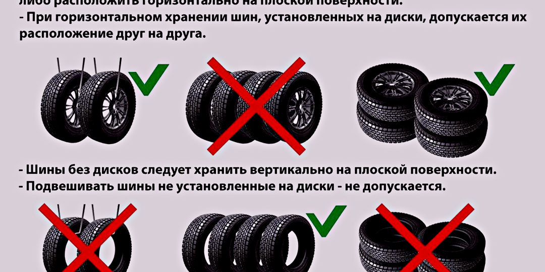 Зимнее хранение летней автомобильной резины