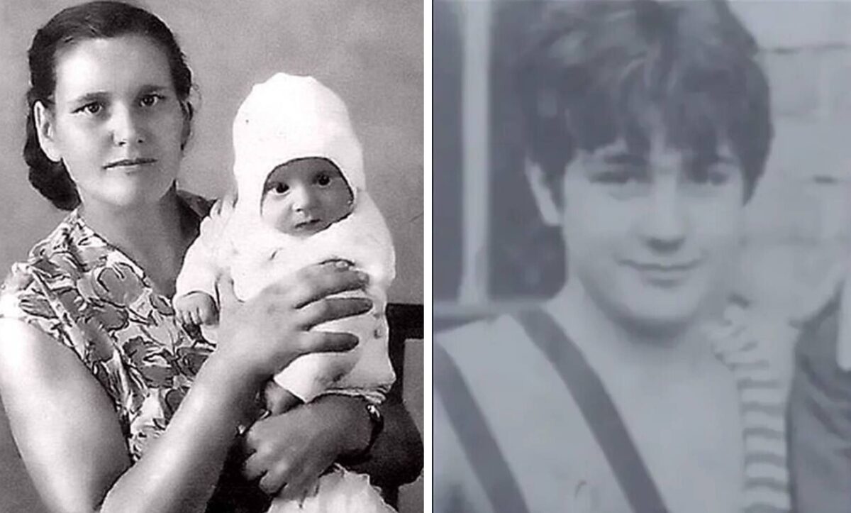 Сергей с мамой, в детстве