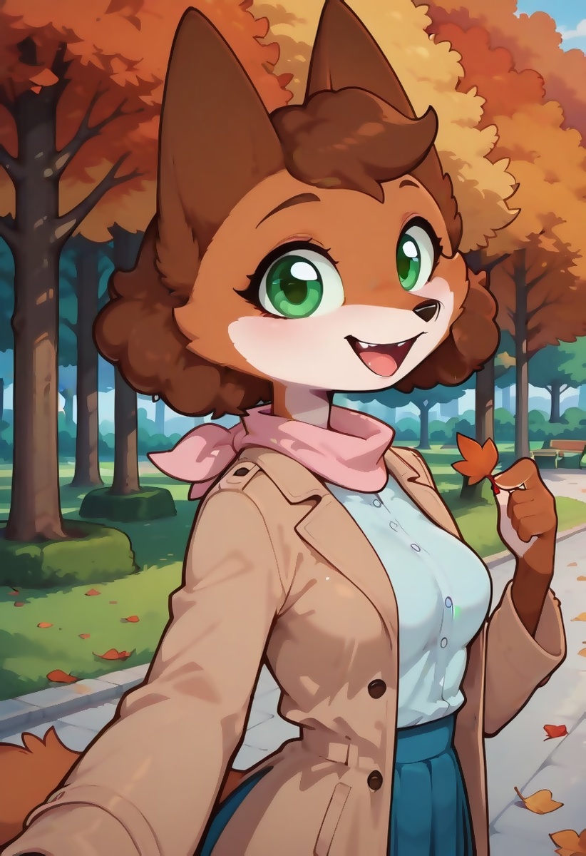 Синеки в осеннем парке