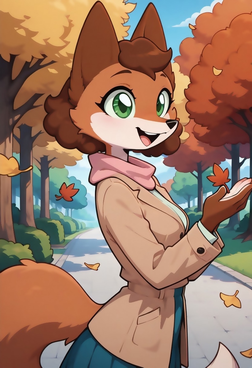 Синеки в осеннем парке