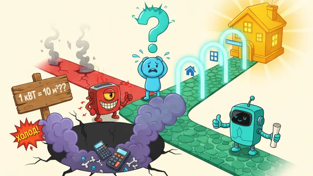 Ваш выбор расчета: короткий, но ошибочный путь-ловушка или системный подход, который гарантирует тепло и комфорт в вашем доме.