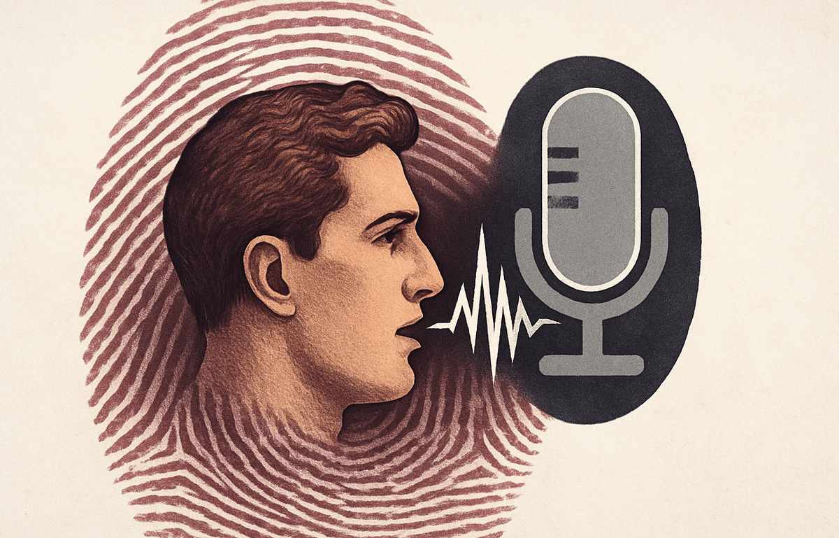    Принято считать, что голос каждого человека уникален, как отпечаток пальца. Однако на самом деле мы понятия не имеем, уникальны ли отпечатки пальцев или голоса.