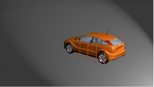 Прошу ученика повернуть руль в противоположную от стоек сторону