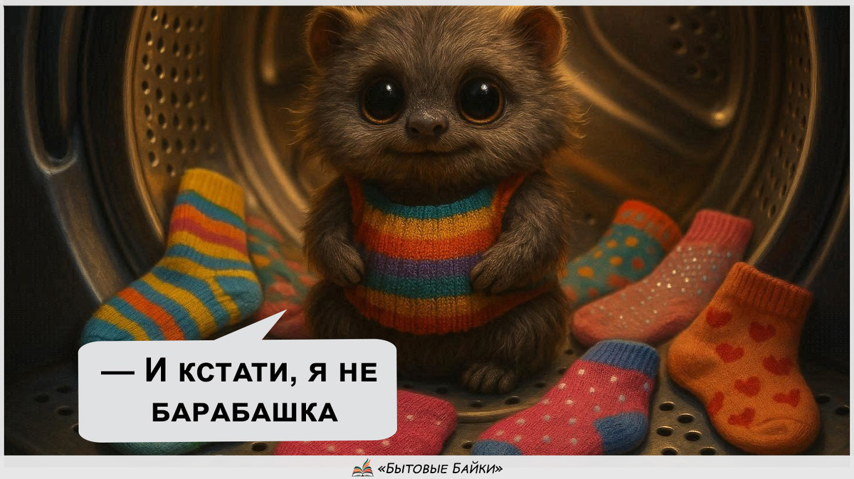 Кто живёт в моей стиральной машине и почему его интересуют детские носки - Рассказ