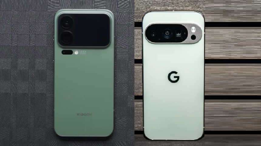 Xiaomi 17 Pro слева и Pixel 10 Pro справа