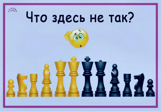 🎯 ШАХМАТНАЯ ЗАГАДКА: найдите ошибку среди фигур!