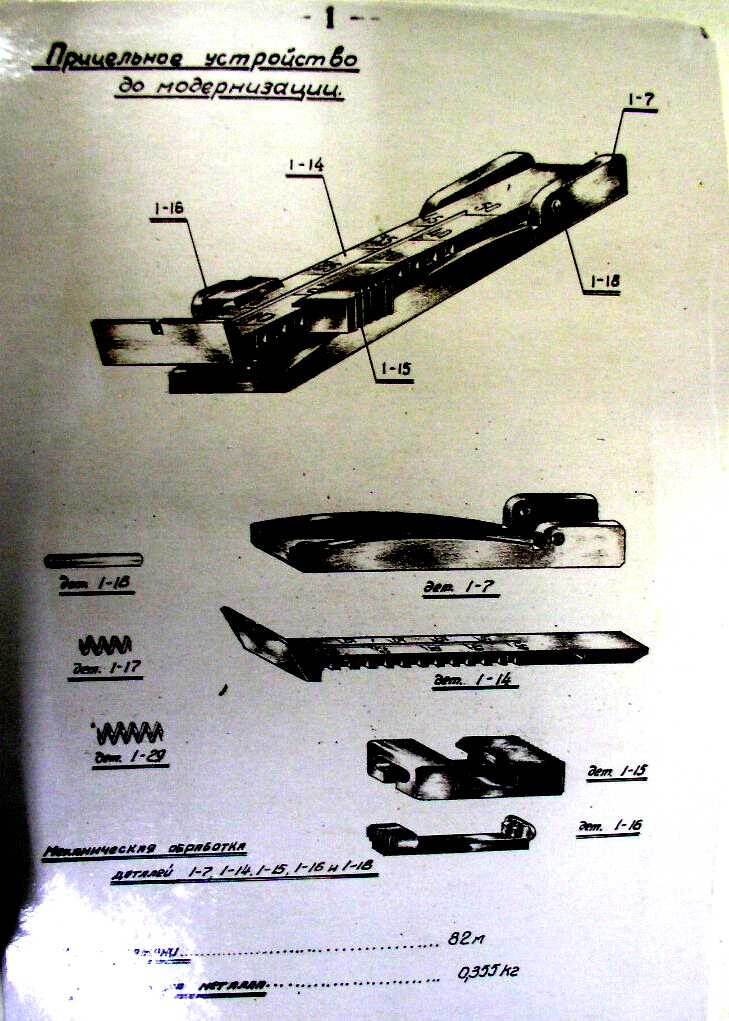 Прицельное устройство до модернизации.