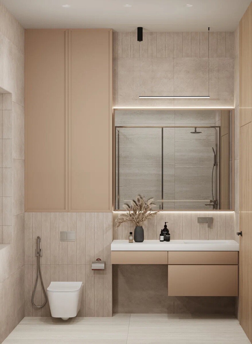 Есть пространства, в которые просто заходишь, а есть те, в которых задерживаешь дыхание — от тишины, света и продуманности каждой детали. Ванная относится к последним.