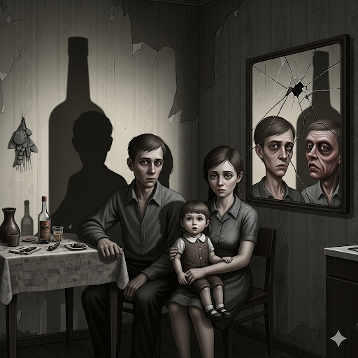 Иллюстрация "Разрушенные отражения" создана сетью Джемини