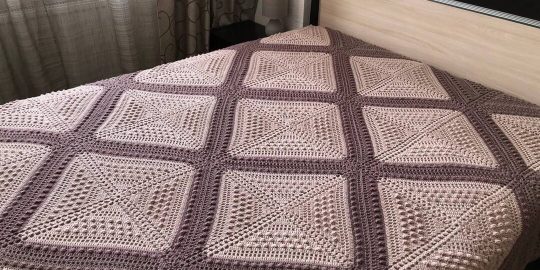 Плед крючком