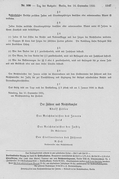Закон «О защите немецкой крови и немецкой чести»