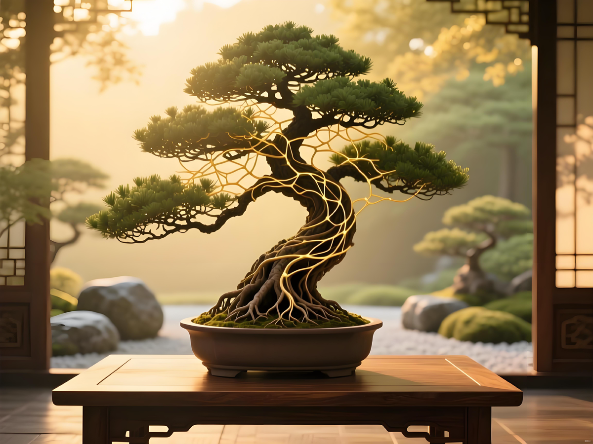  Корни, переплетенные в сложную сеть — как человеческие связи в системе гуаньси, где каждый отросток зависит от другого и поддерживает общую структуру.