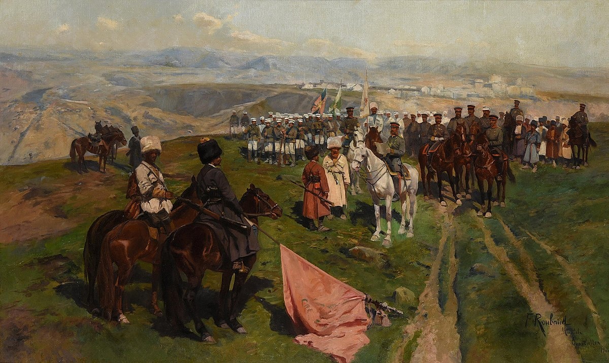 Конец Кавказской войны в Кбааде, 1864 год — картина Франца Рубо