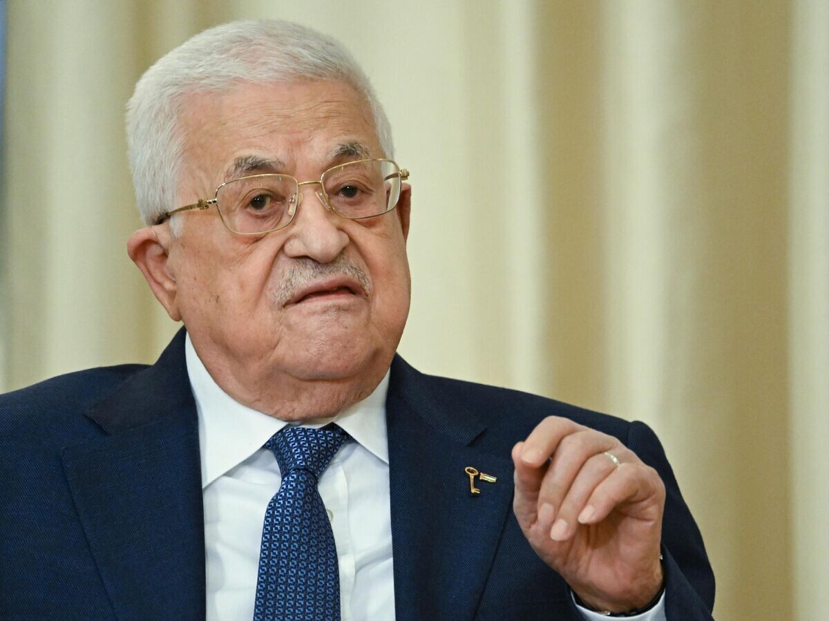    Президент Палестины Махмуд Аббас во время встречи с президентом РФ Владимиром Путиным© РИА Новости / Алексей Майшев