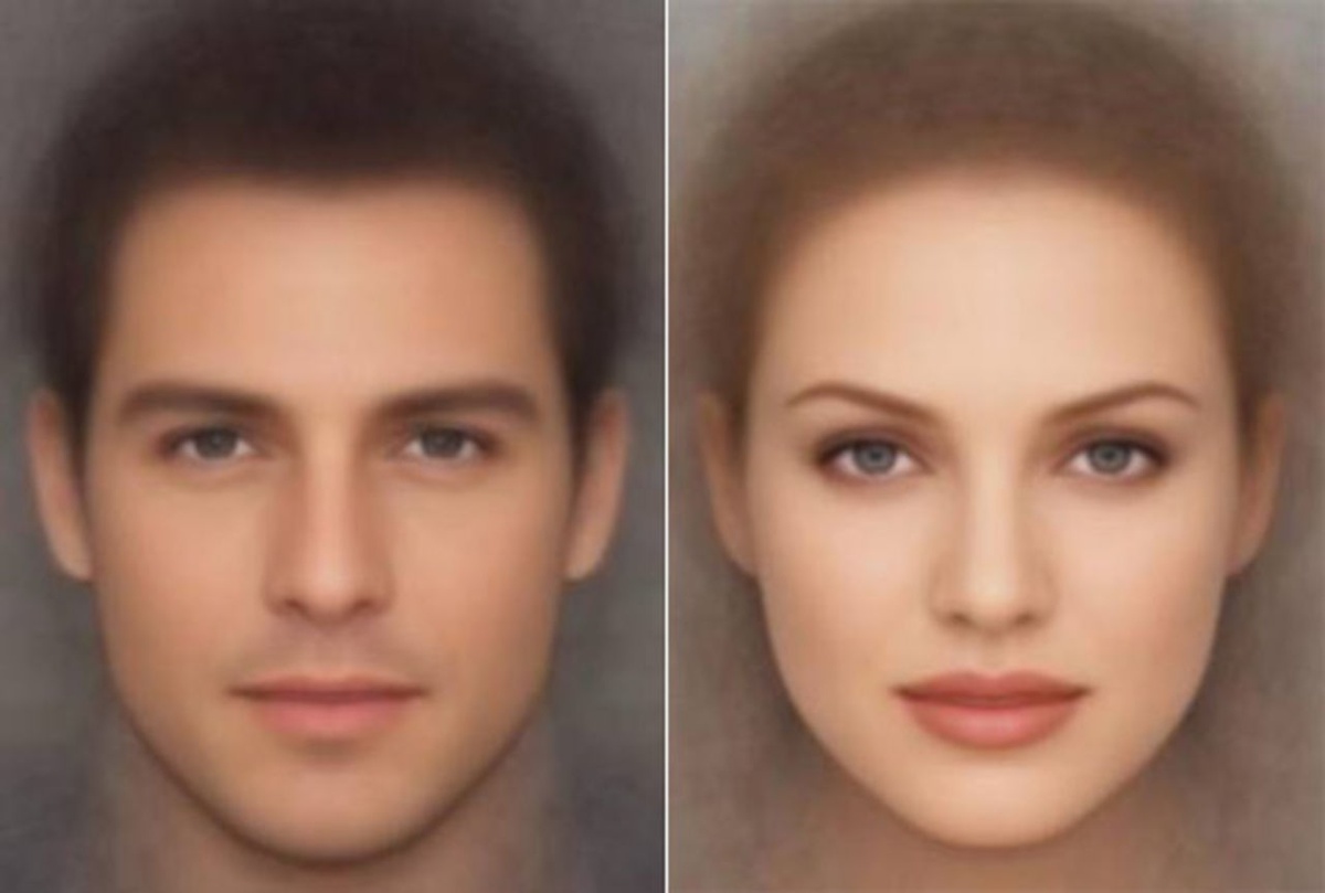 Одна из современных попыток создать "усредненное" красивое лицо с помощью компьютера