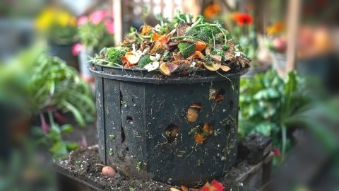 Ведром компоста перед заготовкой