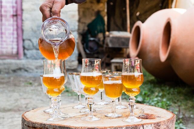  Янтарное оранжевое вино из квеври