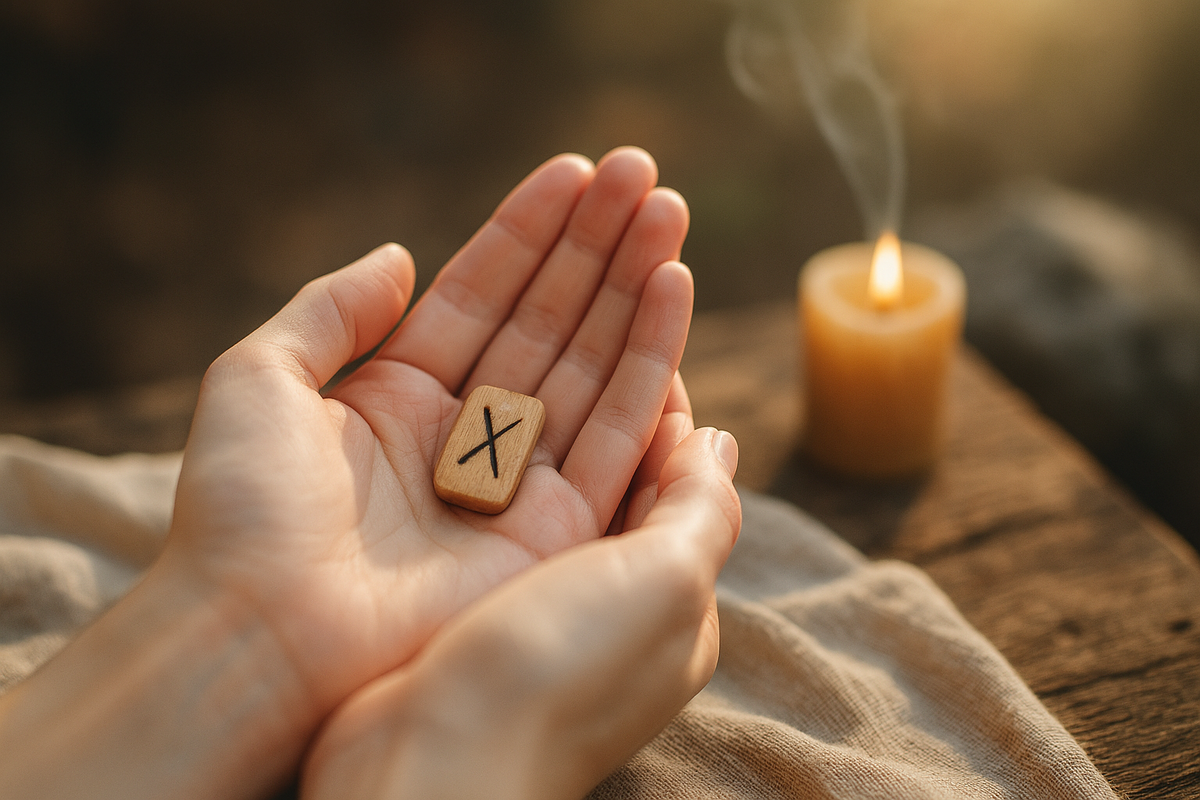 Энергия рун открывается, если взять их в руки.