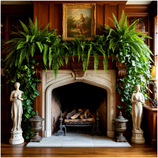 Сгенерировано ИИ- убранство дома.