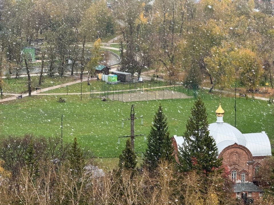    Первый снег в Барнауле . Источник: Предоставлено "Толку"