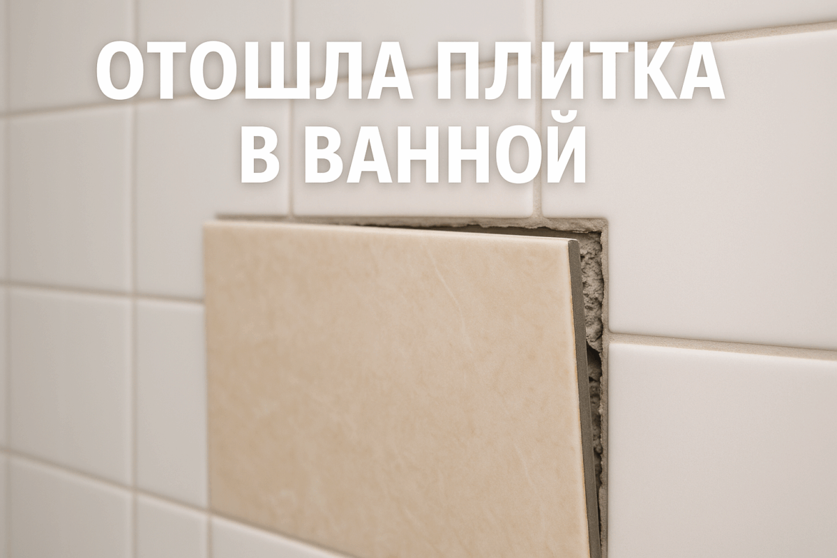    Отошла плитка на стене в ванной — как приклеить обратно Михаил Юрьевич