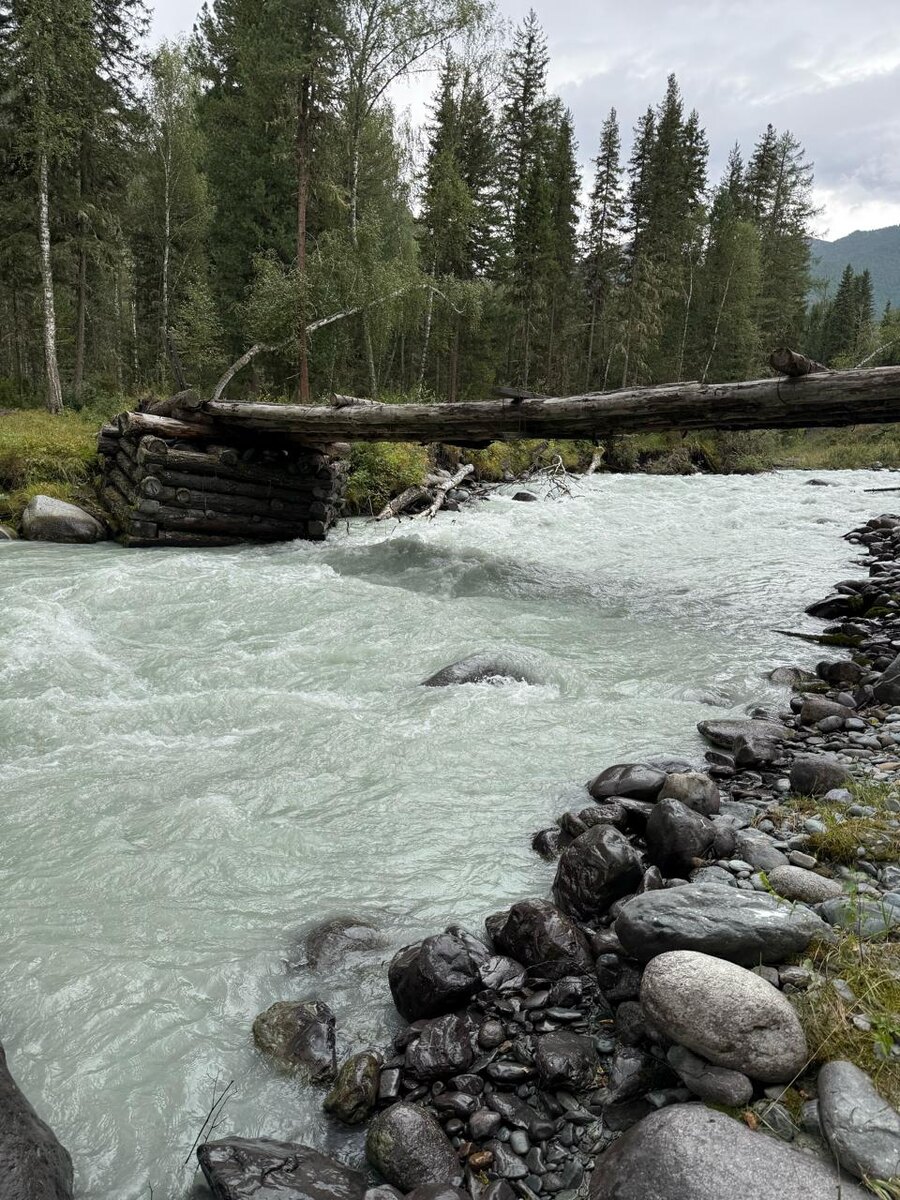 Мост через реку Аккем, начало Ороктойской тропы 
