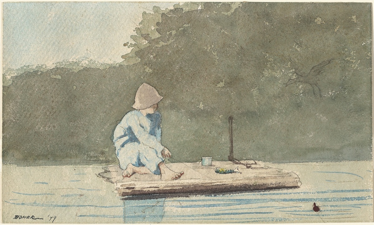 Boy on a Raft (1879)