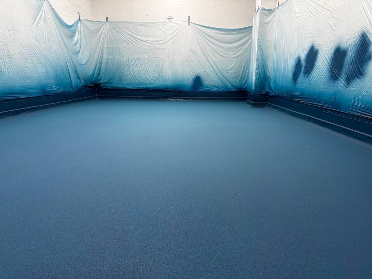 Пол после нанесения полимочевины Wotan e101