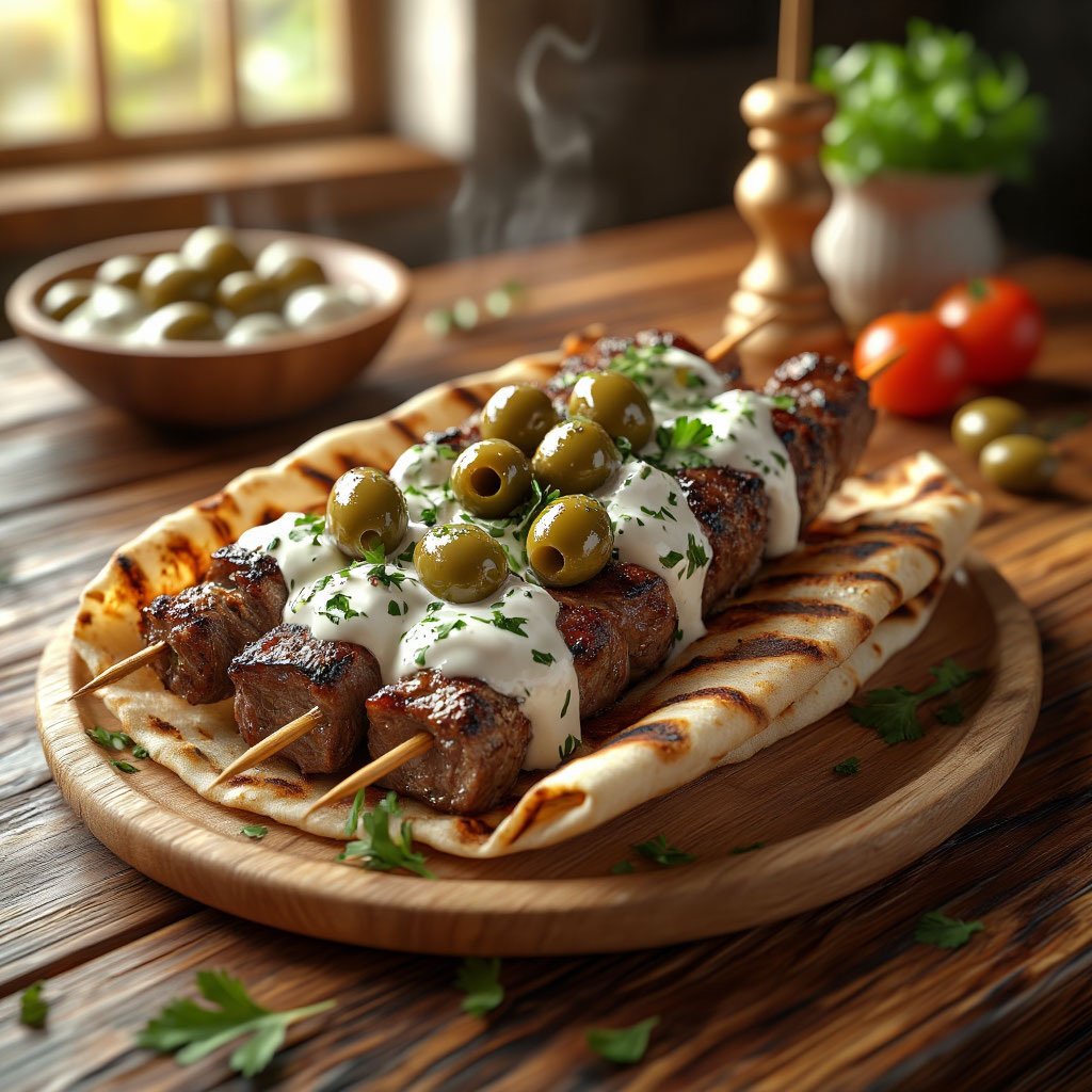 Шашлычки из ягнятины с йогуртовым соусом. Домашние рецепты.