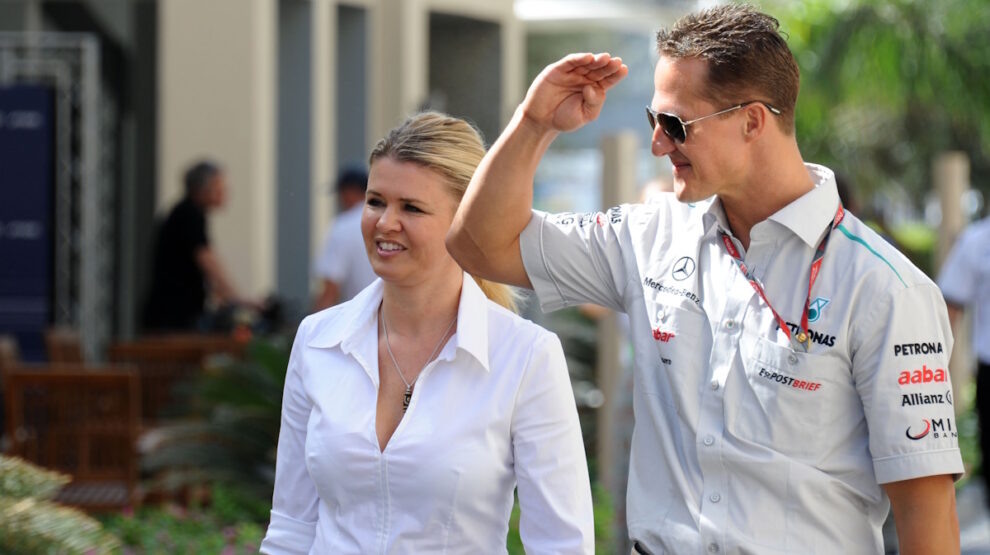    Михаэль Шумахер и его жена Корина. Фото: GLOBAL LOOK PRESS