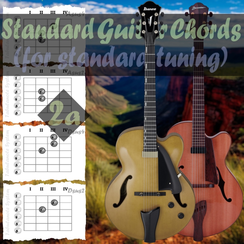  Standard Tuning Guitar Chords. Часть 2a: Простые sus-аккорды